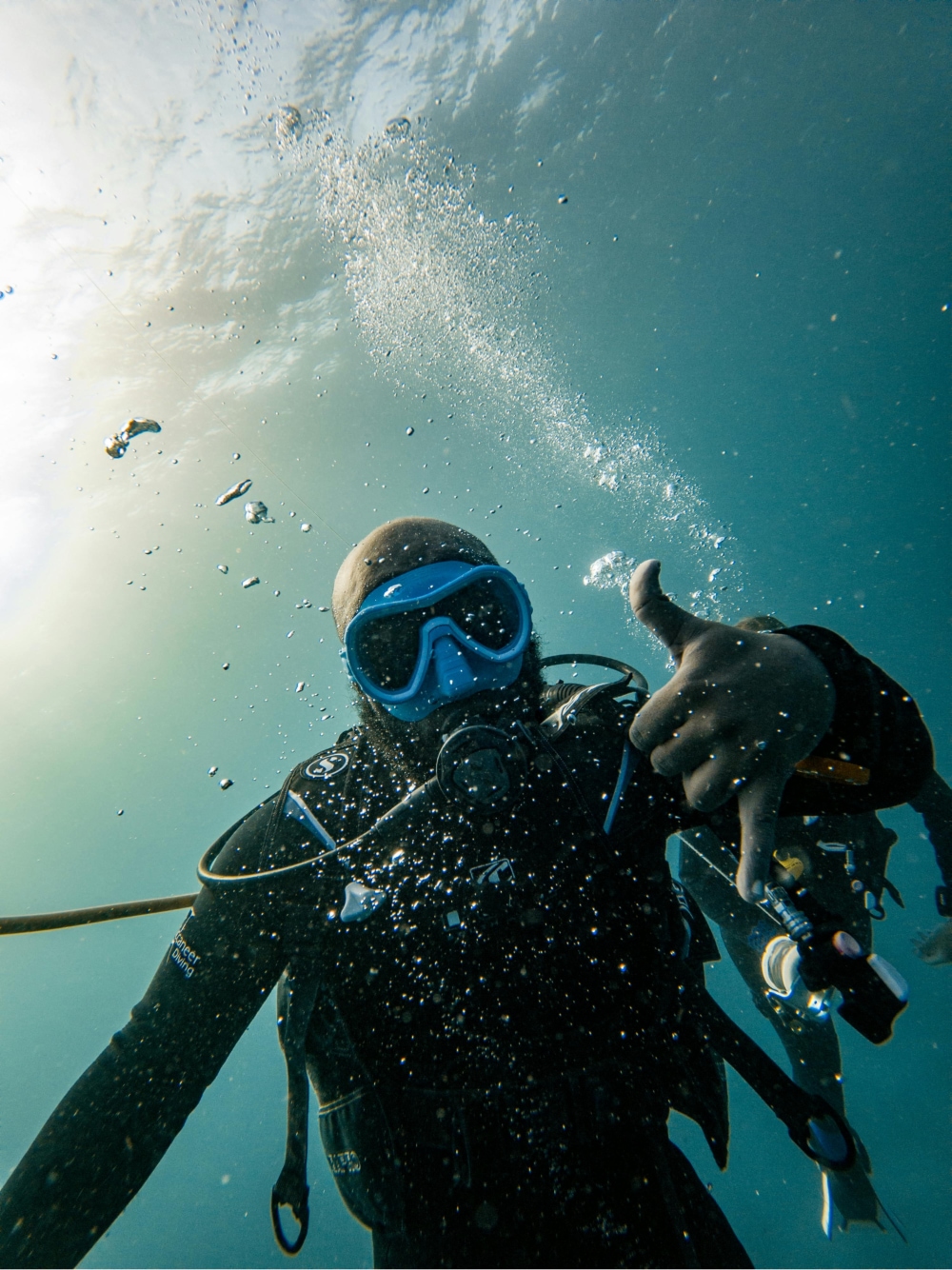 A man scuba diving